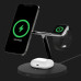 Бездротова зарядка Belkin 3-in-1 Wireless Charger with MagSafe 15W (Black)
